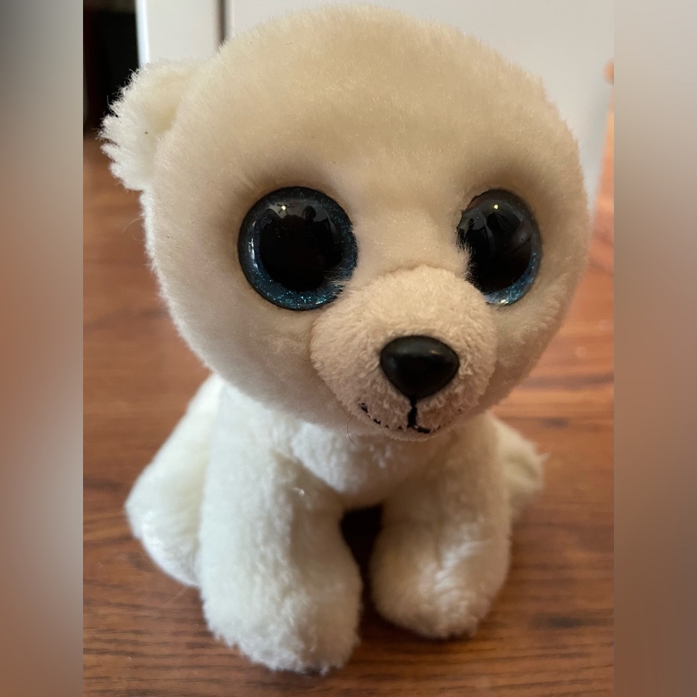 New with Tags TY Beanie Baby White Stuffed Plush Polar Bear Toy Arctic An